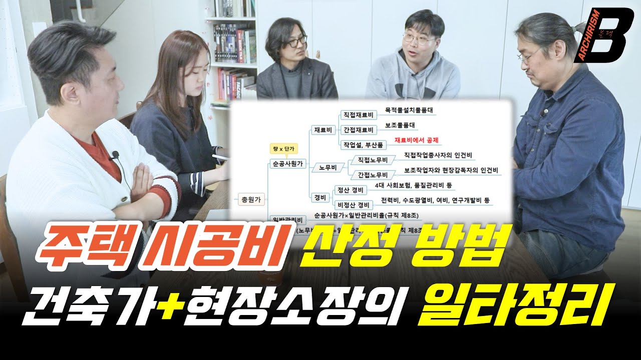 같은 건물인데, 시공사 마다 시공비용이 다른 이유? 건축가, 현장 소장이 한 자리 모여 알려주는 주택 건축 시공비 산정 과정과 내용, & 유의 점